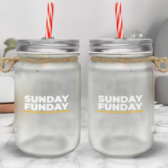 Sunday Funday Mason Jar Cups