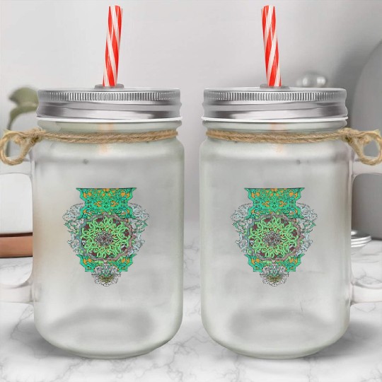 Tattoo Persian art Mason Jar Cups