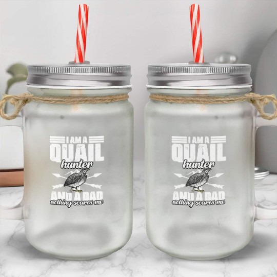 Funny Quail Hunting Hobby Northern Bobwhite Quail Mason Jar Cups