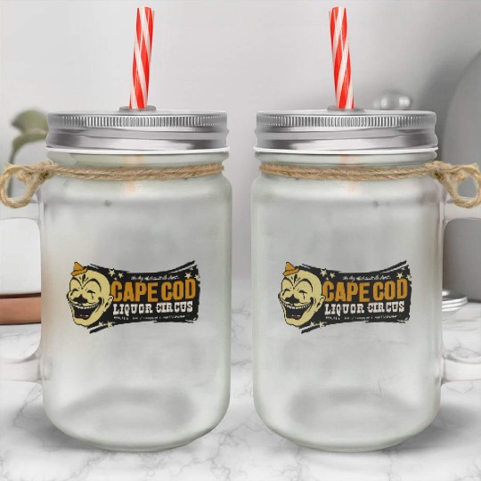 Vintage Clown Liquor Store Mason Jar Cups