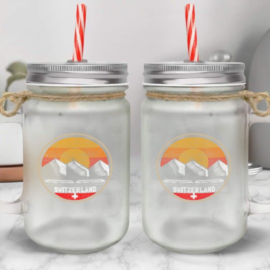 Switzerland Swiss Home Gift Mason Jar Cups