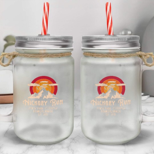 Hickory Run state park Pennsylvania retro camping Mason Jar Cups