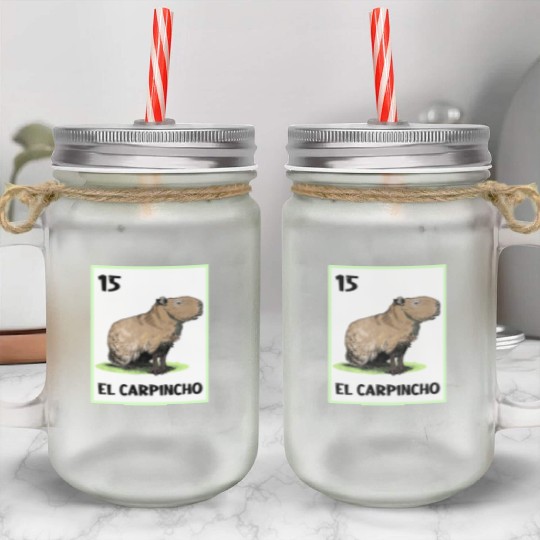 El Carpincho Mexican Capybara Cards Mason Jar Cups