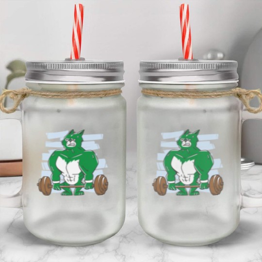 Pumping hulk. Gym Mason Jar Cups
