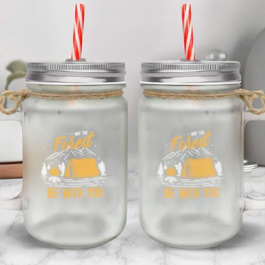 May The Forest Be With You Mason Jar Cups