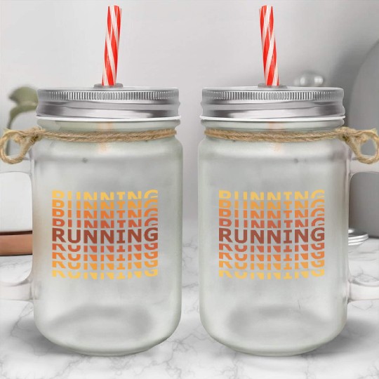 Running Lover Jogging Exercise Mason Jar Cups