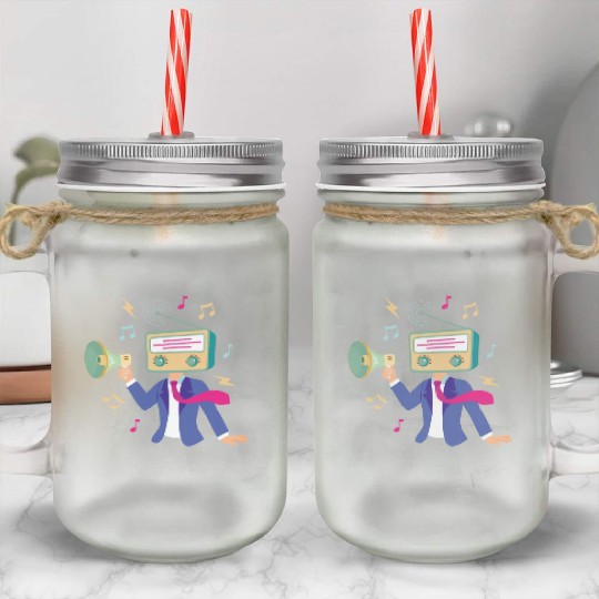 radiohead - funny Mason Jar Cups
