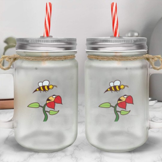 bee flower amazon Mason Jar Cups