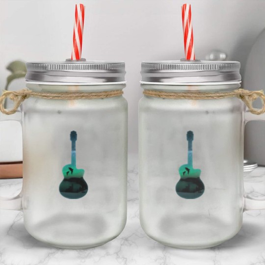 Guitar dolphins Mason Jar Cups