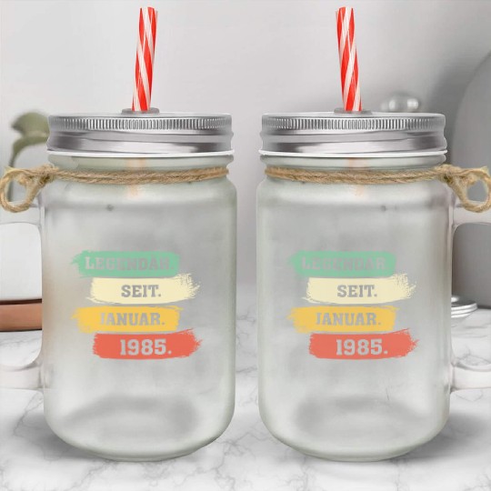 Legend Since January 1985 Mason Jar Cups