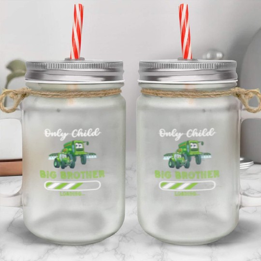 Big brother farmer tractor Mason Jar Cups