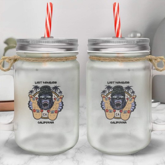 LOST PARADISE Mason Jar Cups