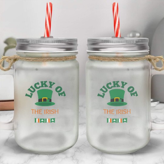 luck of the irish , St Patrick day Mason Jar Cups