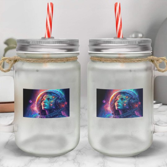 Psychedelic Astronauts 2 Mason Jar Cups