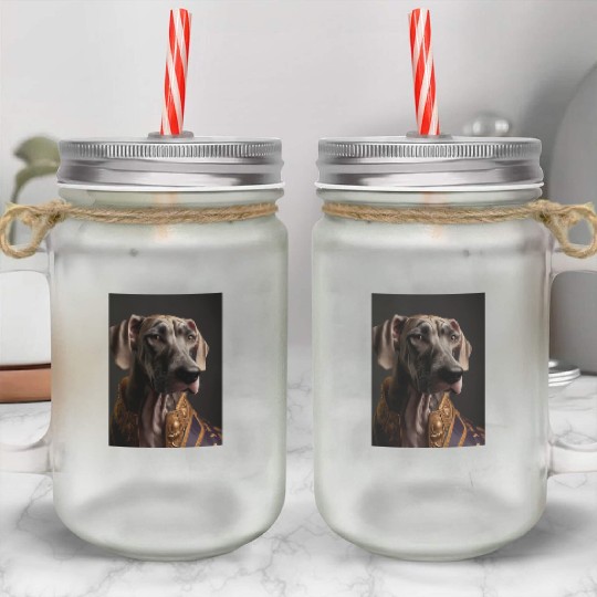 Great Dane Dog Breed Portrait Royal Renaissance An Mason Jar Cups