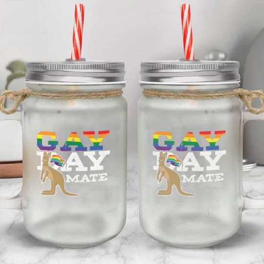 Australian LGBT Bi Homo Transgender Lesbian Gay Mason Jar Cups
