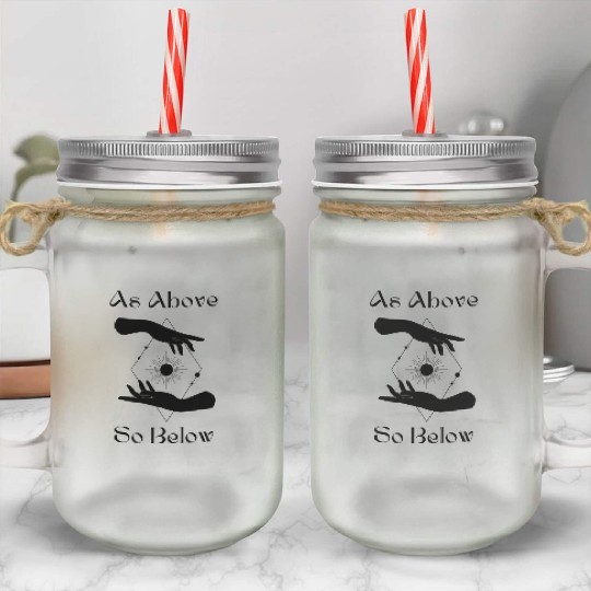 As Above So Below Mason Jar Cups