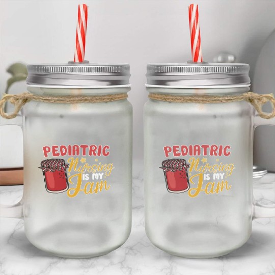 Pediatric Nurse Pediatric Nursing Tiny Human Nurse Mason Jar Cups