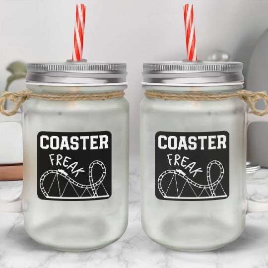 Roller Coaster freak Mason Jar Cups