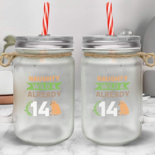 Gift 14 years birthday girl boy Ape Monkey Mason Jar Cups