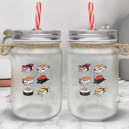 Sushi Dog Mason Jar Cups
