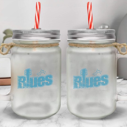 Blues Music Chicago Trumpet Mason Jar Cups