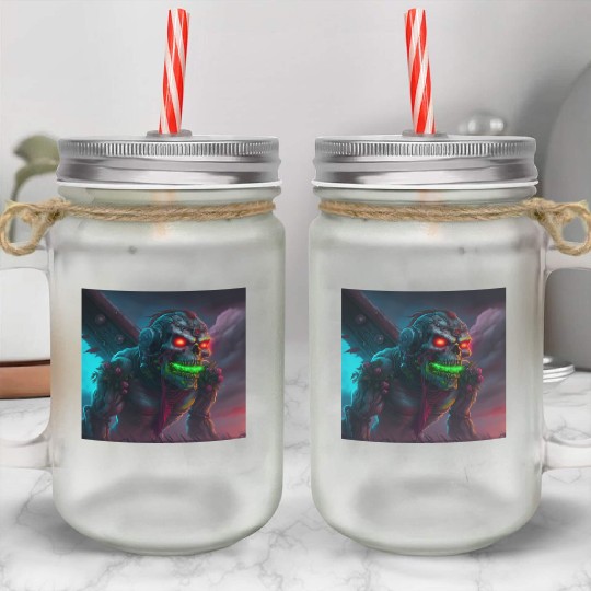 ZOMBIE IRON MAIDEN (version 15) Mason Jar Cups