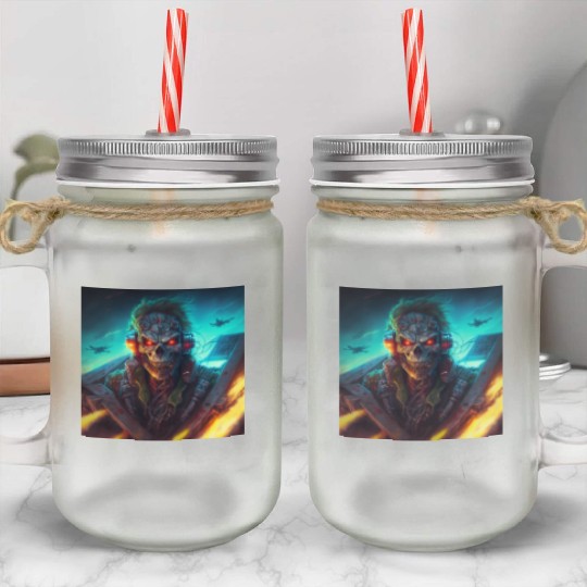 ZOMBIE IRON MAIDEN (version 13) Mason Jar Cups