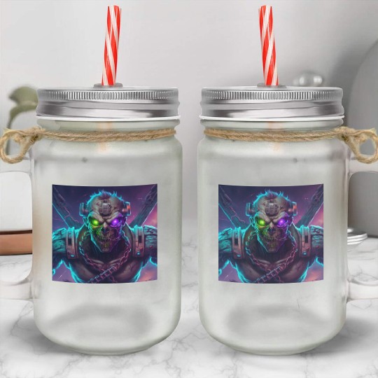 ZOMBIE IRON MAIDEN (Version 10) Mason Jar Cups