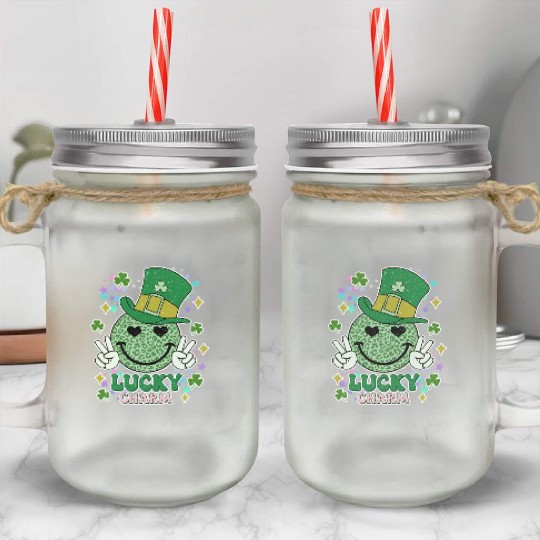 Mr. Lucky Charm Mason Jar Cups
