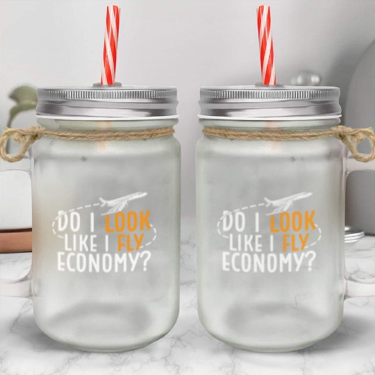 Do I Look Like I Fly Economy First Class Frequent Mason Jar Cups