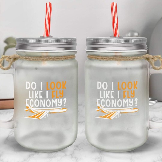 Do I Look Like I Fly Economy First Class Frequent Mason Jar Cups