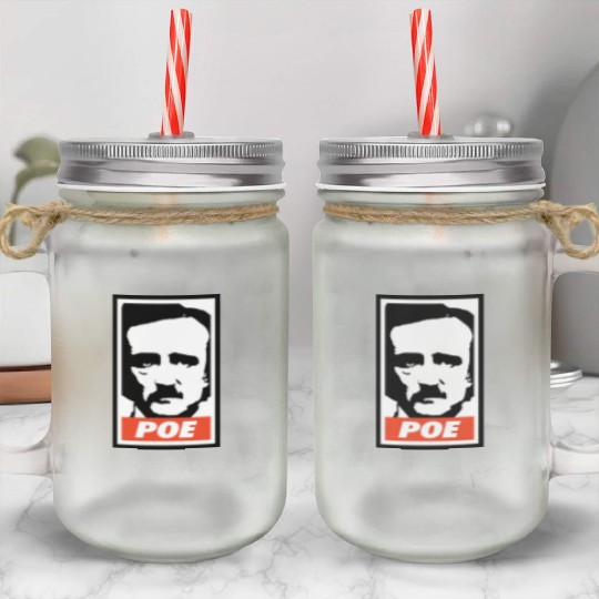 Edgar Allan Poe Mason Jar Cups