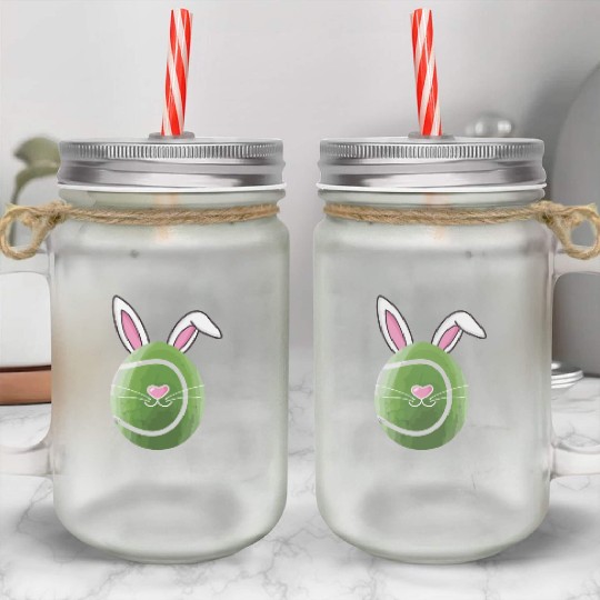 Funny Easter Easter Egg Tennis Tennisball Mason Jar Cups