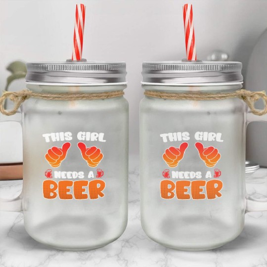 This girl needs a beer vacation Spring Break Mason Jar Cups