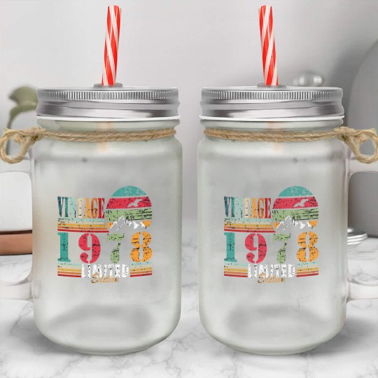 Awesome Since 1978 Birthday Mason Jar Cups