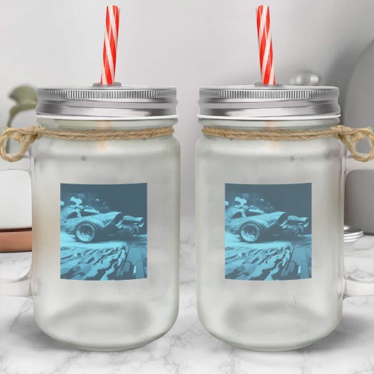 Car Muscle Car Vintage Retro vintage Mason Jar Cups