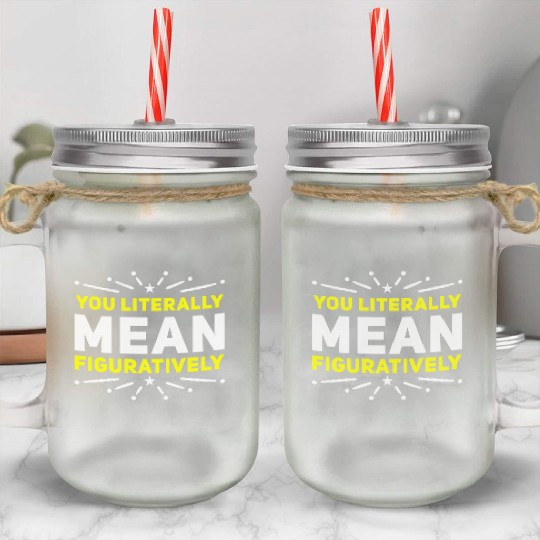 Grammer Police - English Teacher Mason Jar Cups