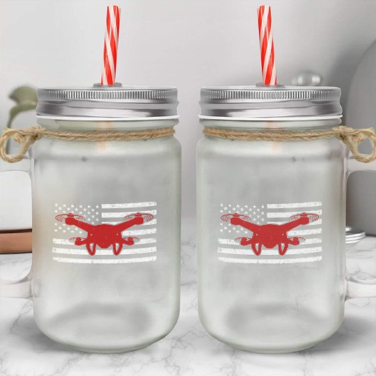 American Drone Flying Drones US Mason Jar Cups