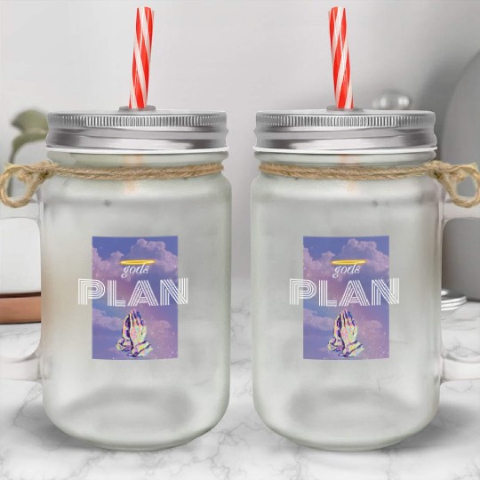 Gods Plan Mason Jar Cups