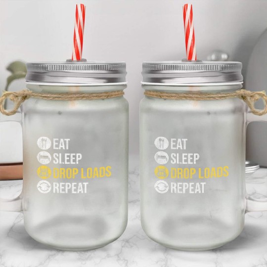 Trucker Accessories for Truck Driver Diesel Lover Mason Jar Cups