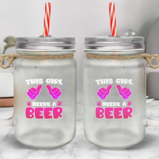 This girl needs a beer vacation Spring Break Mason Jar Cups