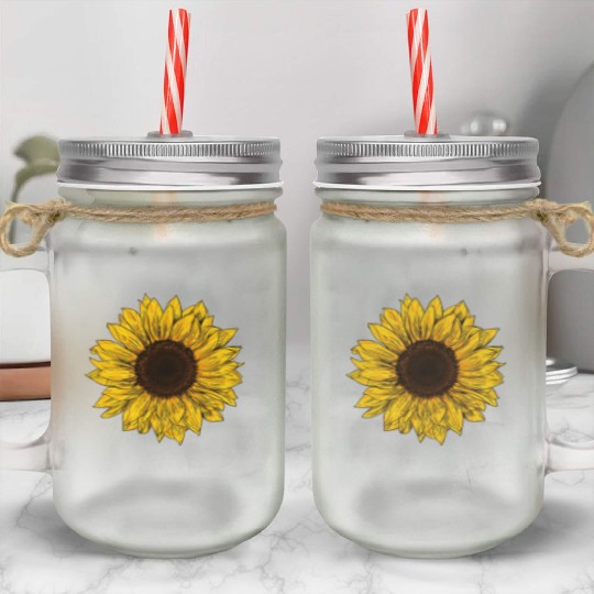 Sunflower garden Mason Jar Cups