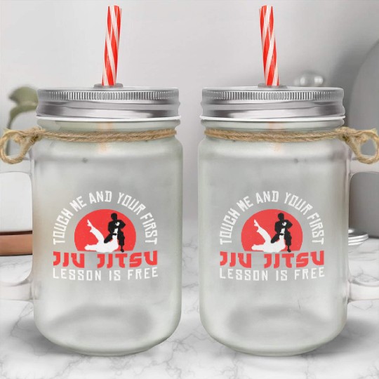 Brazilian Jiu Jitsu MMA Bjj Hugger Mason Jar Cups