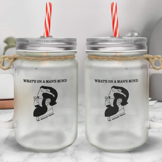 What's On A Man's Mind Dr. Sigmund Freud Mason Jar Cups