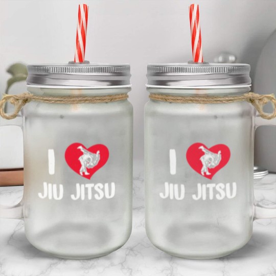 Brazilian Jiu Jitsu MMA Bjj Hugger Mason Jar Cups
