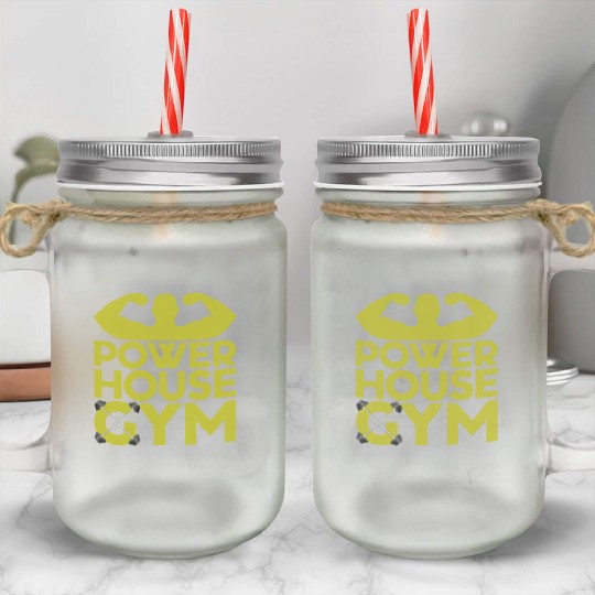 Powerhouse Gym Mason Jar Cups