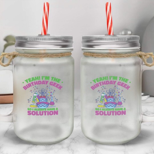 Science Theme Birthday Party Chemistry Scientist Mason Jar Cups