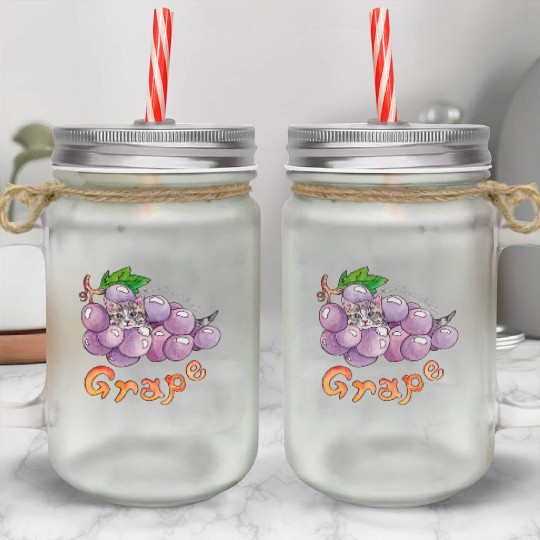Grape Mason Jar Cups