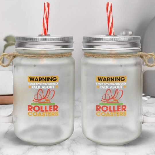 Vintage Roller Coaster Roller Coaster Lover Mason Jar Cups